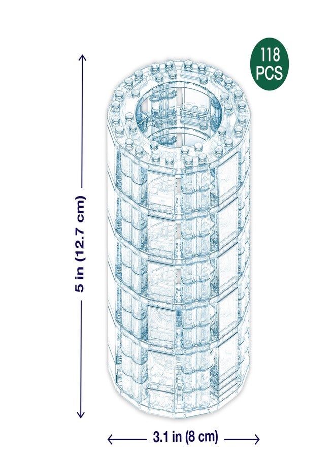 Brickcraft Bricktanicals Crystal Vase Building Set 118pcs Transparent Brick Flower Holder Fits 10 Stems Compatible Botanical Building Blocks Display Case Home Office Décor Gift for Adults Kids - Image 4
